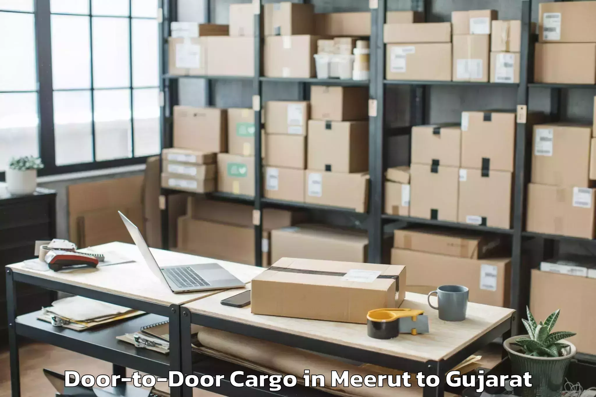 Easy Meerut to Porbandar Door To Door Cargo Booking